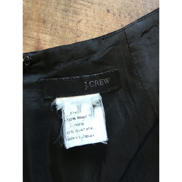 SOLD J.Crew Black Wool Sleeveless Dress Classic - Picture 5 of 7